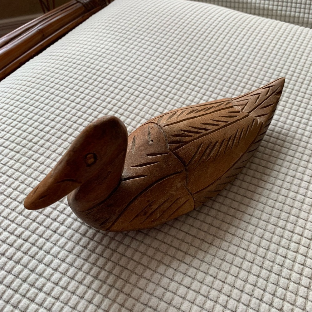 Handcrafted Wooden Duck Figurine